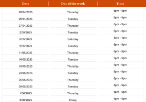 BT Timetable